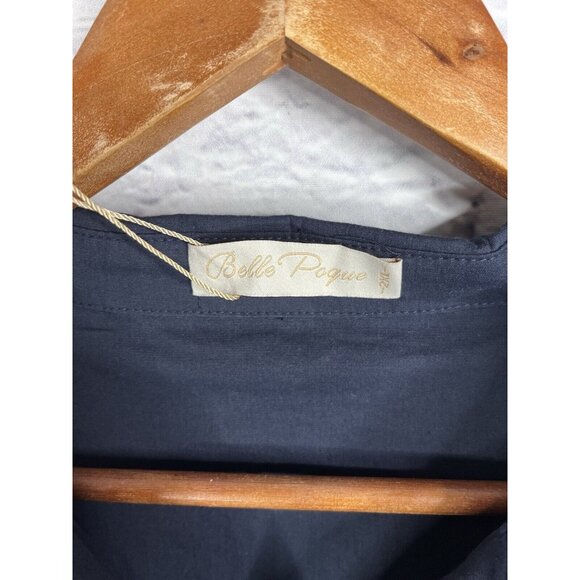 BELLE POQUE Women's Navy Elegant Retro Short Sleeve Romper 2XL NWT - Picture 5 of 6